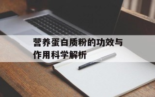 营养蛋白质粉的功效与作用科学解析