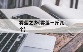 雾莲之乡(雾莲一斤几个)