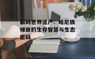 解码世界遗产：哈尼族梯田的生存智慧与生态密码