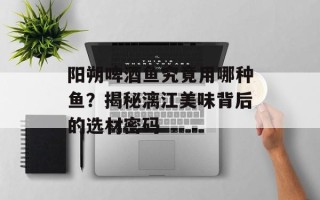 阳朔啤酒鱼究竟用哪种鱼？揭秘漓江美味背后的选材密码