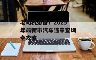 老司机必备！2025年最新市汽车违章查询全攻略