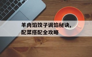 羊肉馅饺子调馅秘诀,配菜搭配全攻略