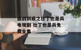 血战到底之壮丁也是兵电视剧 壮丁也是兵免费全集