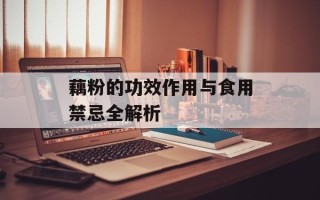 藕粉的功效作用与食用禁忌全解析