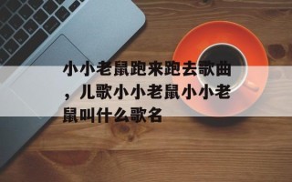 小小老鼠跑来跑去歌曲，儿歌小小老鼠小小老鼠叫什么歌名