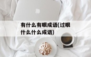 有什么有眼成语(过眼什么什么成语)