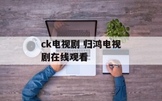 ck电视剧 归鸿电视剧在线观看