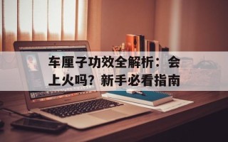 车厘子功效全解析：会上火吗？新手必看指南