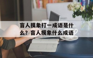 盲人摸象打一成语是什么？盲人摸象什么成语