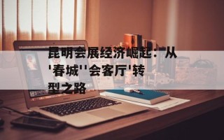 昆明会展经济崛起：从'春城''会客厅'转型之路