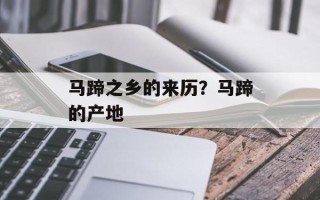 马蹄之乡的来历？马蹄的产地
