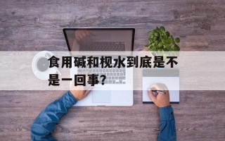 食用碱和枧水到底是不是一回事？