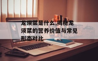 龙须菜是什么,揭秘龙须菜的营养价值与常见形态对比