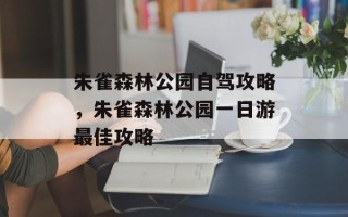 朱雀森林公园自驾攻略，朱雀森林公园一日游最佳攻略