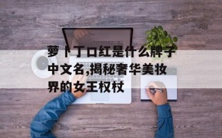 萝卜丁口红是什么牌子中文名,揭秘奢华美妆界的女王权杖