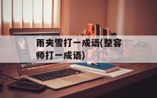 雨夹雪打一成语(整容师打一成语)