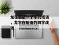 龙在最后一个字的成语，龙字在后面的四字成语