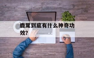 鹿茸到底有什么神奇功效？