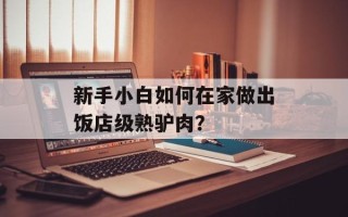 新手小白如何在家做出饭店级熟驴肉？
