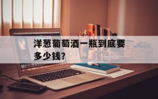 洋葱葡萄酒一瓶到底要多少钱？
