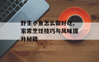 野生小鱼怎么做好吃,家常烹饪技巧与风味提升秘籍