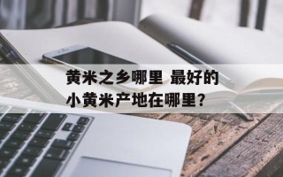 黄米之乡哪里 最好的小黄米产地在哪里？