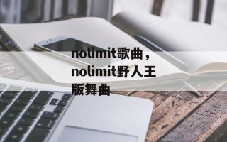 nolimit歌曲，nolimit野人王版舞曲