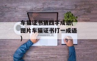 车猫证书猜四字成语(图片车猫证书打一成语)