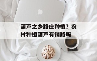 葫芦之乡路庄种植？农村种植葫芦有销路吗