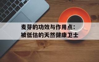麦芽的功效与作用点：被低估的天然健康卫士