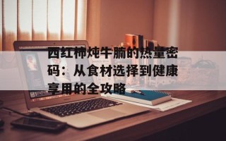 西红柿炖牛腩的热量密码：从食材选择到健康享用的全攻略
