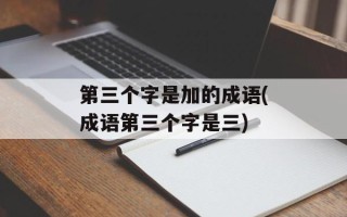 第三个字是加的成语(成语第三个字是三)