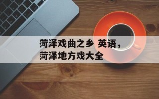 菏泽戏曲之乡 英语，菏泽地方戏大全