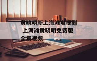 黄晓明新上海滩电视剧 上海滩黄晓明免费版全集视频