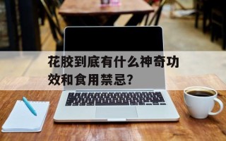 花胶到底有什么神奇功效和食用禁忌？