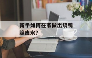 新手如何在家做出烧鸭脆皮水？