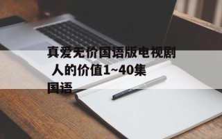 真爱无价国语版电视剧 人的价值1～40集国语
