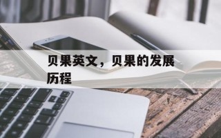 贝果英文，贝果的发展历程