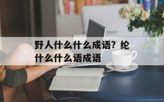 野人什么什么成语？纶什么什么语成语