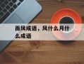 而风成语，风什么月什么成语