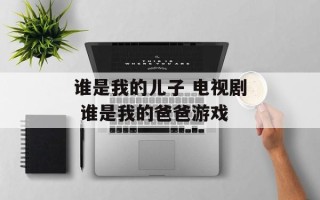 谁是我的儿子 电视剧 谁是我的爸爸游戏