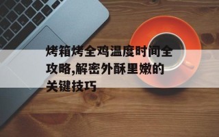 烤箱烤全鸡温度时间全攻略,解密外酥里嫩的关键技巧