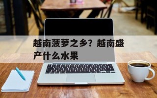 越南菠萝之乡？越南盛产什么水果