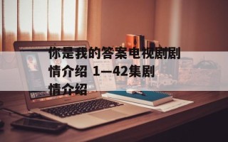 你是我的答案电视剧剧情介绍 1—42集剧情介绍