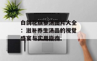 白鸽花旗参汤图片大全：滋补养生汤品的视觉盛宴与实用指南