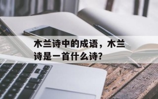 木兰诗中的成语，木兰诗是一首什么诗？