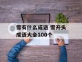 雪有什么成语 雪开头成语大全100个