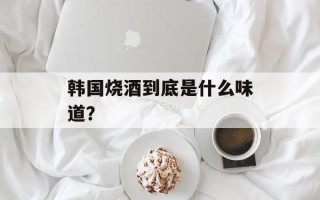 韩国烧酒到底是什么味道？