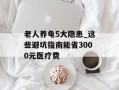 老人养龟5大隐患_这些避坑指南能省3000元医疗费