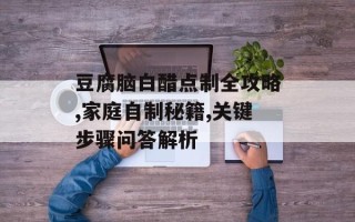 豆腐脑白醋点制全攻略,家庭自制秘籍,关键步骤问答解析